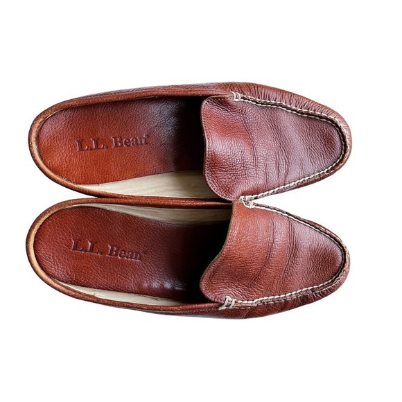 L.L. Bean Brown Leather Loafers - Picture 1 of 11